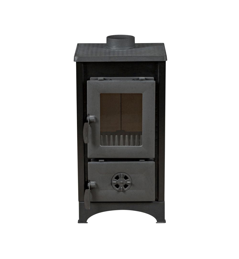 Kamin Ofen Kaminofen Anthrazit Rauchrohr 6,7KW BimSchV2  EEK A