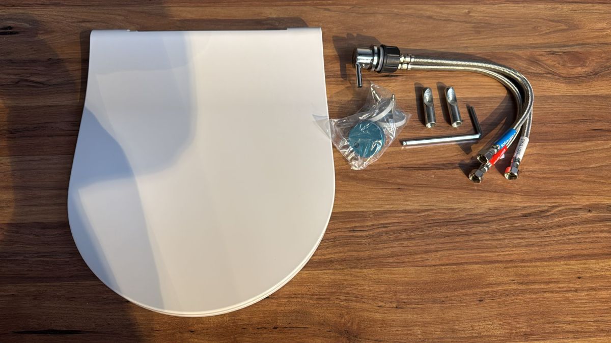 Wand Dusch WC Taharet Bidet-Funkt Taharat randlos Warmwasser Anschluss