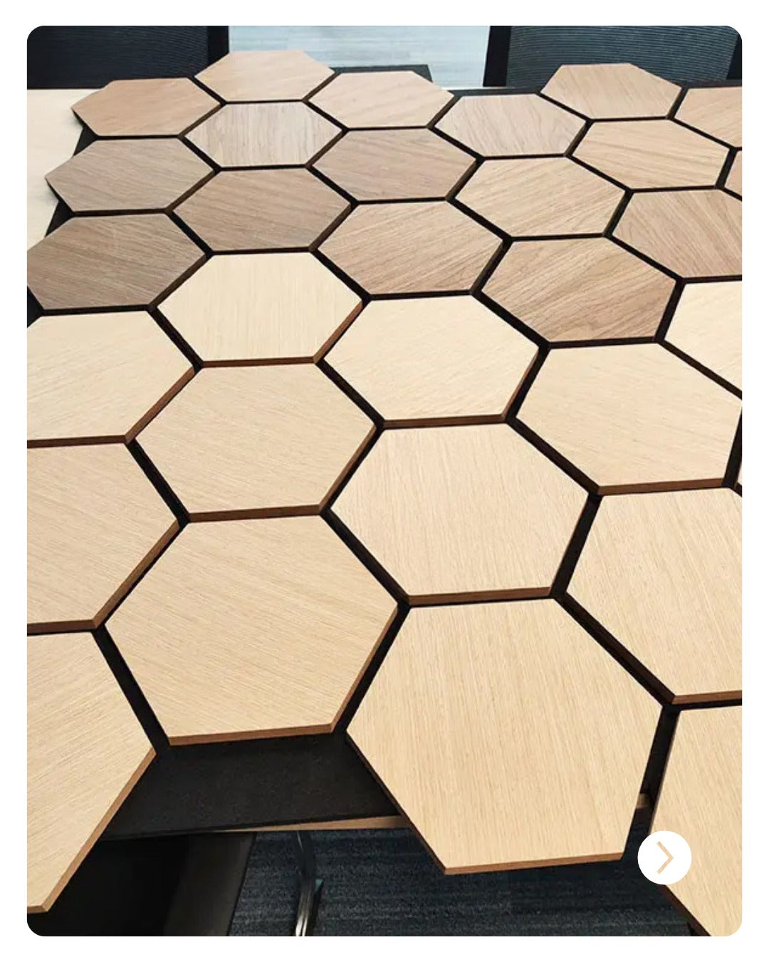 Hexagon 78x68x18 cm Akustikpaneele Holz Wand Deko Holzpaneele 3D Wandpaneele Wandverkleidung