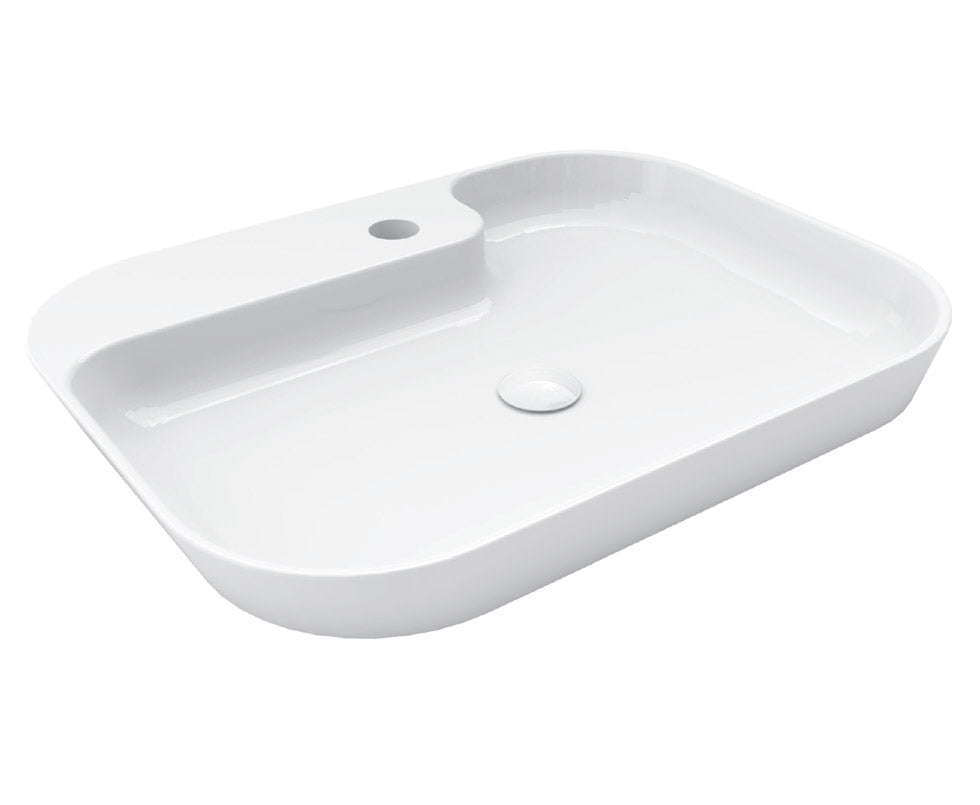 Keramik Waschtisch Waschbecken Aufsatzwaschbecken Wasch Tisch weiß 75x43