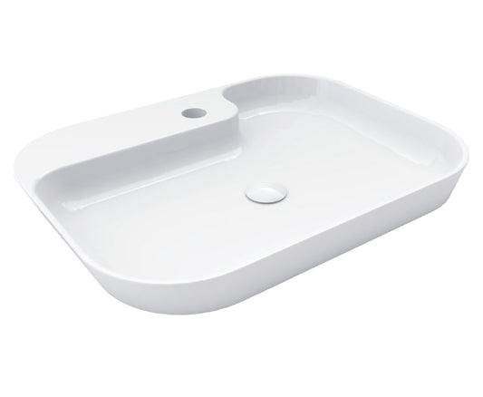 Keramik Waschtisch Waschbecken Aufsatzwaschbecken Wasch Tisch weiß 75x43