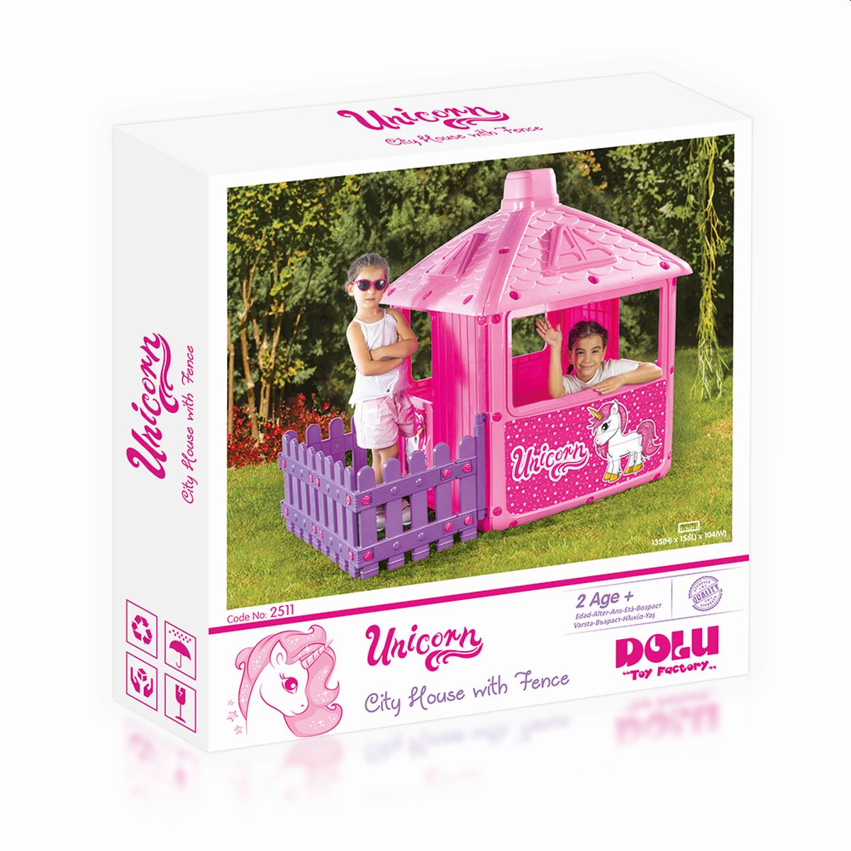 DOLU Einhorn Spielhaus Unicorn Haus für Kinder