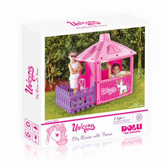 DOLU Einhorn Spielhaus Unicorn Haus für Kinder