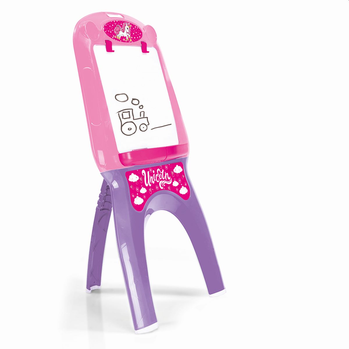 Jumbo-Kinder Tafel Unicorn Einhorn Mädchen Whiteboard Board Standtafel Rosa Lila