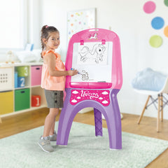 Jumbo-Kinder Tafel Unicorn Einhorn Mädchen Whiteboard Board Standtafel Rosa Lila