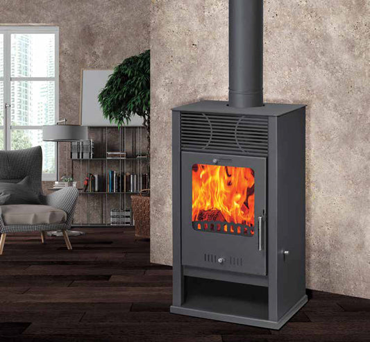 Kamin Ofen Kaminofen Anthrazit Rauchrohr 7,8 KW BimSchV 1-2 EEK A