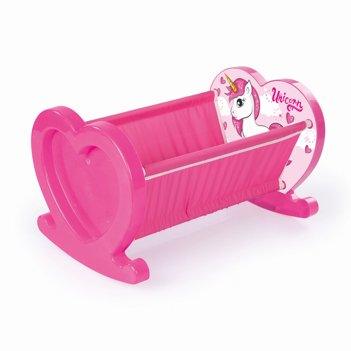 Unicorn Einhorn Puppenschaukelbett Puppenbett Puppenwiege Kunststoff Puppenmöbel