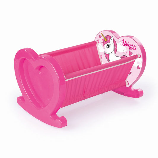 Unicorn Einhorn Puppenschaukelbett Puppenbett Puppenwiege Kunststoff Puppenmöbel