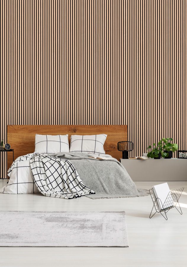 Akustikpaneele Holz 3D Akustik Wandpaneel 240x60cm Wandverkleidung Classic oak