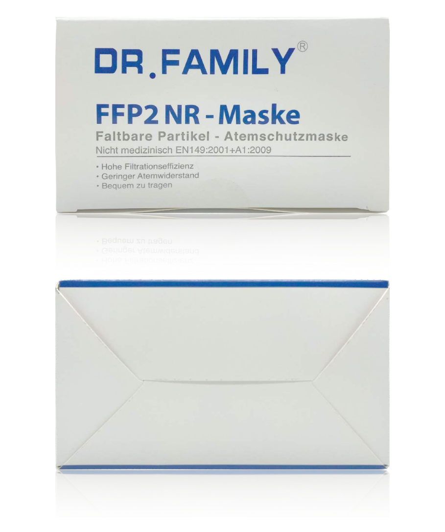 80 Stück Einzelverpackte FFP2 Masken Atemschutzmaske Dr. Family