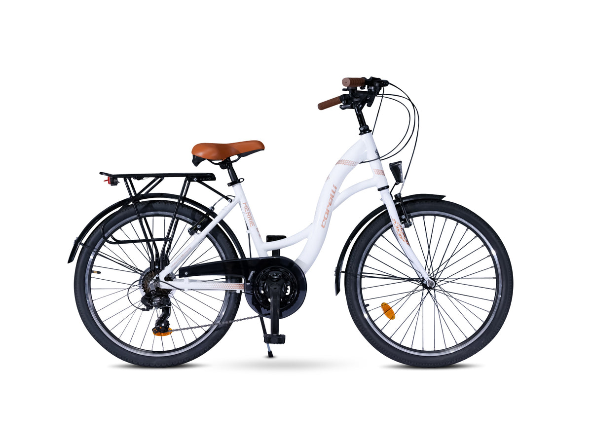 24 Zoll Alu City Bike 24" Mädchen Fahrrad Shimano 21 Gang Rh 38cm
