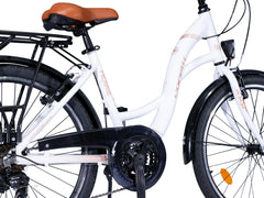 24 Zoll Alu City Bike 24" Mädchen Fahrrad Shimano 21 Gang Rh 38cm