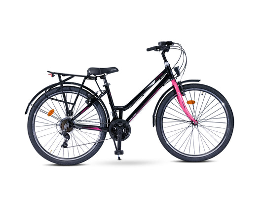 24 Zoll Alu Fahrrad Cityrad 24 Mädchen Rad 21G Rh ca.38 cm Stvo