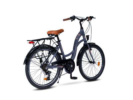 28" Zoll Alu City Bike Mädchen Fahrrad Aluminium Shimano 21 Gang RH 51cm