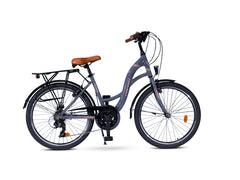 26" Zoll Alu City Bike Mädchen Fahrrad Aluminium Shimano 21 Gang RH 44cm