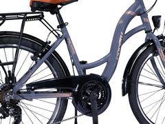 26" Zoll Alu City Bike Mädchen Fahrrad Aluminium Shimano 21 Gang RH 44cm