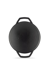 Wok 28 cm Pfanne aus Gusseisen Wokpfanne Gusspfanne zwei Seitengriffen