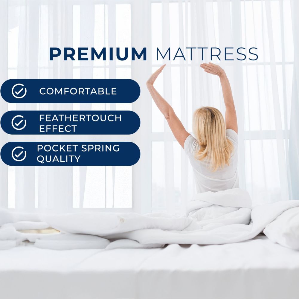 Taschenfederkernmatratze 90x200 H3 Ergonomische 7 Zonen Matratze Höhe 25cm