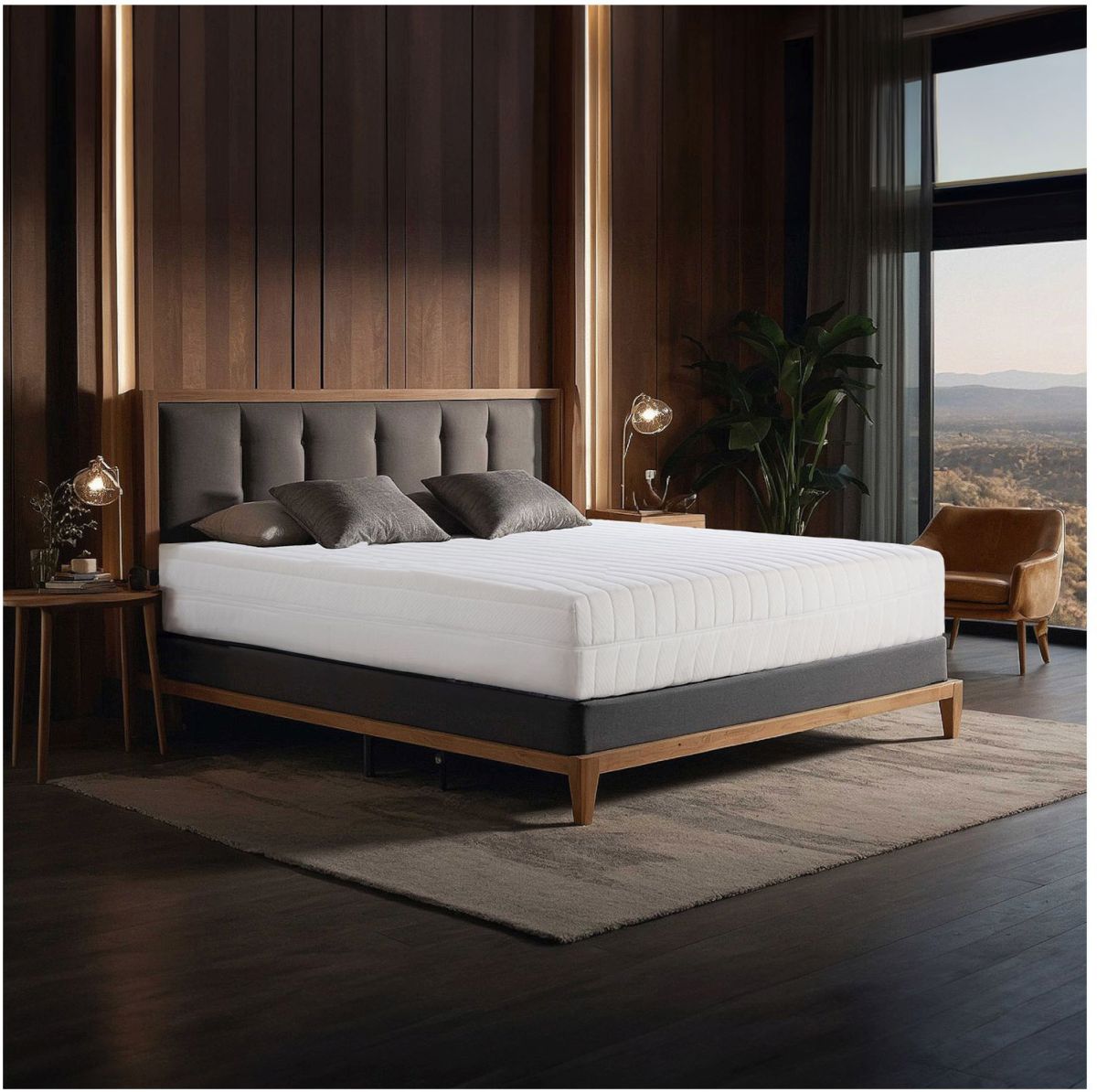 Taschenfederkernmatratze 90x200 H3 Ergonomische 7 Zonen Matratze Höhe 25cm