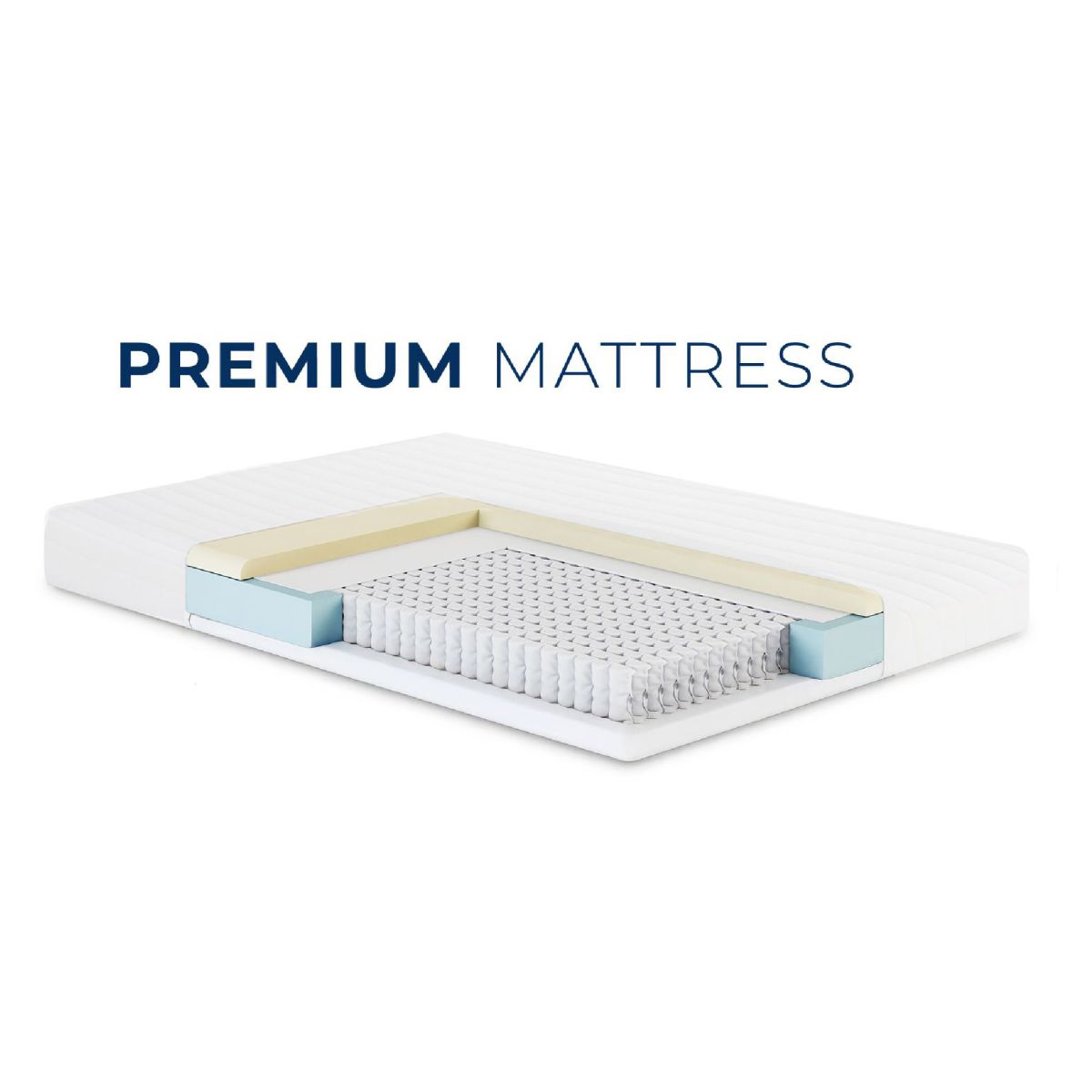 Taschenfederkernmatratze 90x200 H3 Ergonomische 7 Zonen Matratze Höhe 25cm