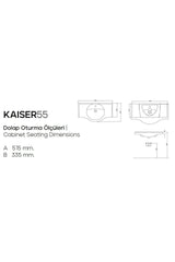 Keramik Waschtisch Waschbecken Einbau Waschtisch Wasch Tisch weiß 51x33