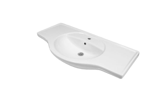 Keramik Waschtisch Waschbecken Einbau Waschtisch Wasch Tisch weiß 100x50