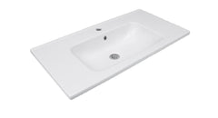 Keramik Waschtisch Waschbecken Einbau Waschbecken Wasch Tisch weiß  82x43