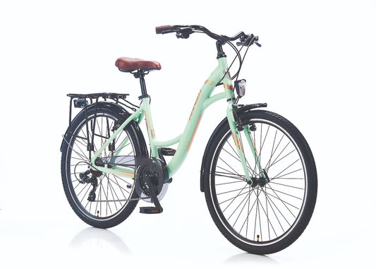 24" Zoll Alu City Bike Mädchen Fahrrad Kinderfahrrad Shimano 21 Gang Rh 38cm