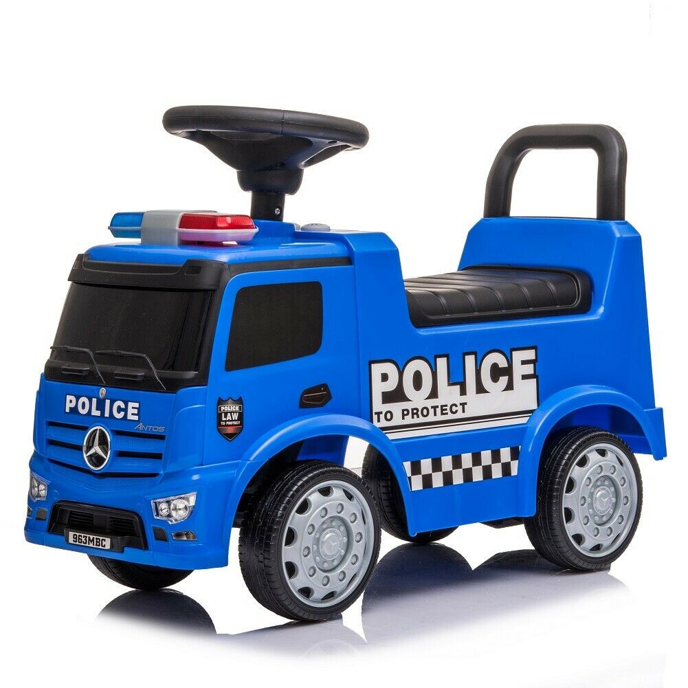 Mercedes-Benz Police Polizei Rutschauto LED Rutscher Kinderauto Hupe