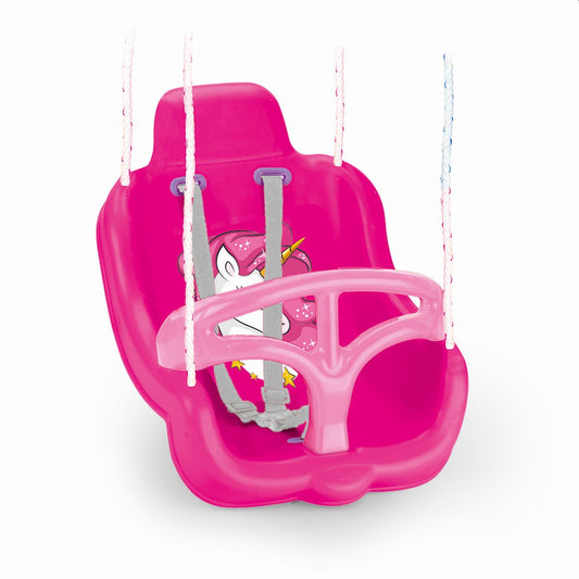 Unicorn Einhorn Babyschaukel Sicherheitsschaukel mit hoher Rückenlehne extra Sicherheitsgurt