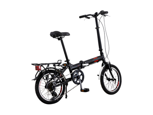 16" Aluminium Faltrad Klapp Fahrrad 16 Zoll Klapprad Foldrider Shimano 6 Gang 221